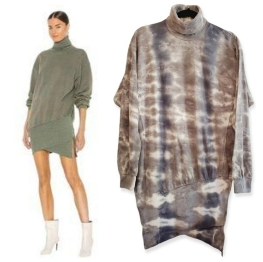 NWT Young Fabulous and Broke Asymmetrical Tie Dye Sweater Dress